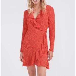 Red Polka Dot Wrap Dress